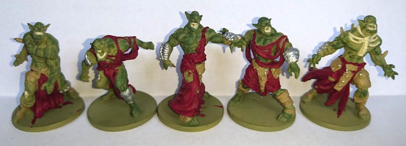 Zombicide: Green Horde Walkers with base colors